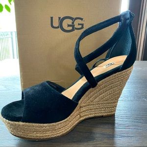 UGG Reagan Ankle Wrap Wedge Sandals